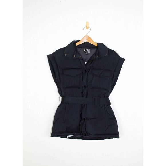 NEW LINE AND DOT teddy puffer vest in black - Picture 3 of 3